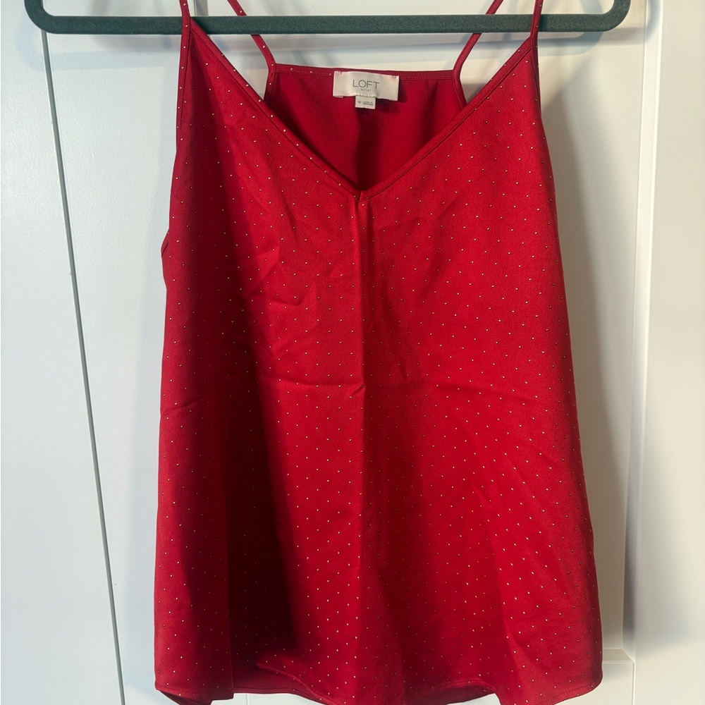 LOFT Scarlet Camisole with Subtle Dots